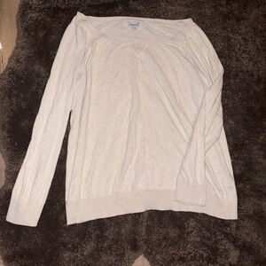 Old Navy Cream Knit Long Sleeve Top